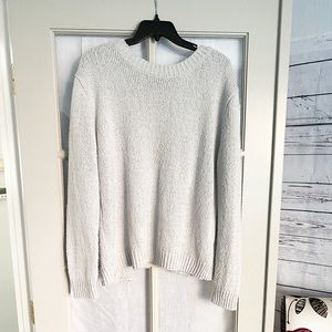 Lulu's open back blue sweater